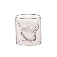 25-250ml Double glass cup Transparent skull - Golonzo -                                                                             