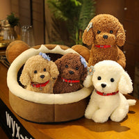 1pc 22/28cm Lovely Curly Hair Teddy Dog Stuff Animal - Golonzo -                                                                             