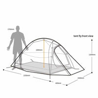 2 Person Ultralight Tent - 20D Silicone Tent Double-layer Camping Tent - Golonzo -                                                                             