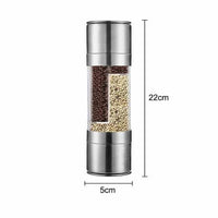 2 in 1 Stainless Steel Salt and Pepper Grinder - Golonzo -                                                                             