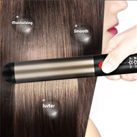 2in1 Ionic Flat Iron Hair Curler and Straightener Wand - Golonzo -                                                                             