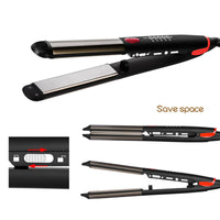 2in1 Ionic Flat Iron Hair Curler and Straightener Wand - Golonzo -                                                                             