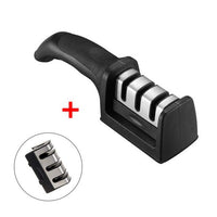 3-Stage Knife Sharpener - Manual Kitchen Knife Sharpening Tool - Golonzo -                                                                             