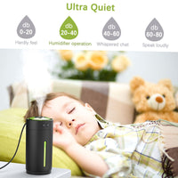 300ml Mini Portable Ultrasonic Cold Mist Humidifier - Golonzo -                                                                             