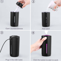 300ml Mini Portable Ultrasonic Cold Mist Humidifier - Golonzo -                                                                             