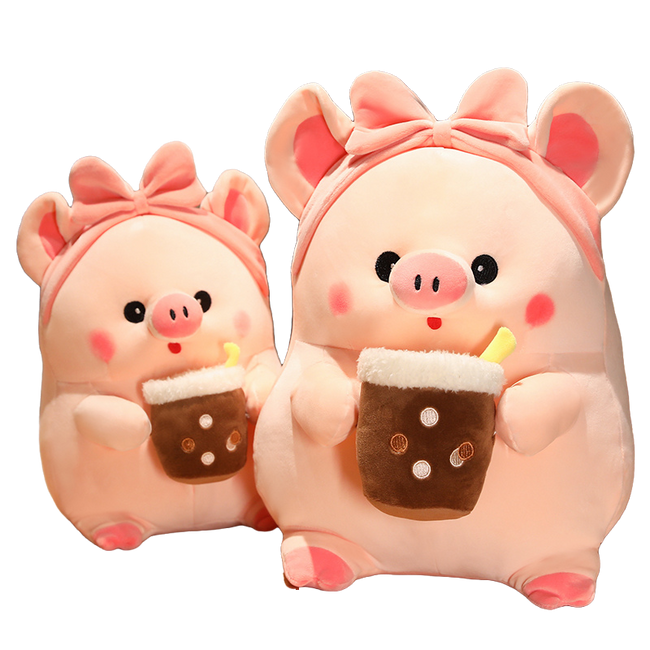 30~60cm Bubble Tea Piggy Doll - Golonzo -                                                                             