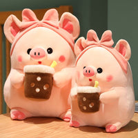 30~60cm Bubble Tea Piggy Doll - Golonzo -                                                                             