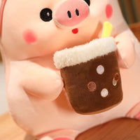 30~60cm Bubble Tea Piggy Doll - Golonzo -                                                                             