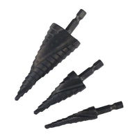3pc/set 4-20/32MM HSS Cobalt Step Drill Bit Set - Golonzo -                                                                             