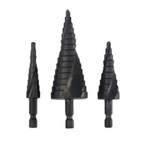 3pc/set 4-20/32MM HSS Cobalt Step Drill Bit Set - Golonzo -                                                                             