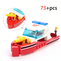 348pcs Fire Fighting Building Blocks Set - 4in1 Trucks Car Helicopter Boat Building Blocks - Golonzo -                                                                             