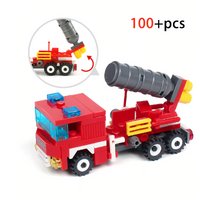 348pcs Fire Fighting Building Blocks Set - 4in1 Trucks Car Helicopter Boat Building Blocks - Golonzo -                                                                             