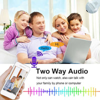 360 Degree LED Light Bulb Camera - Wireless Panoramic Home Security WiFi CCTV Fisheye - Golonzo -                                                                             