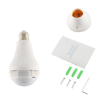 360 Degree LED Light Bulb Camera - Wireless Panoramic Home Security WiFi CCTV Fisheye - Golonzo -                                                                             