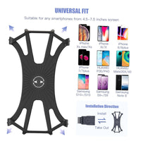 360° Rotation Bike Phone Mount Detachable with Adjustable Universal Silicone Handlebar - Golonzo -                                                                             