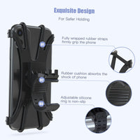 360° Rotation Bike Phone Mount Detachable with Adjustable Universal Silicone Handlebar - Golonzo -                                                                             