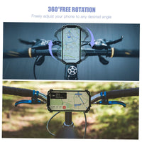 360° Rotation Bike Phone Mount Detachable with Adjustable Universal Silicone Handlebar - Golonzo -                                                                             