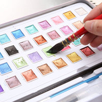 36 Glitter Metallic Watercolor Painting Set - Golonzo -                                                                             