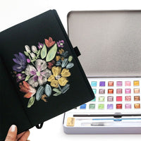 36 Glitter Metallic Watercolor Painting Set - Golonzo -                                                                             