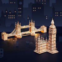 3D Famous Building DIY Wooden Puzzles - Golonzo -                                                                             