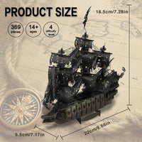 3D Metal Puzzle - The Flying Dutchman Model Building Kits - Golonzo -                                                                             