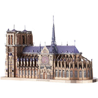 3D Metal Puzzles Jigsaw - Notre Dame Cathedral Paris DIY Model Building - Golonzo -                                                                             
