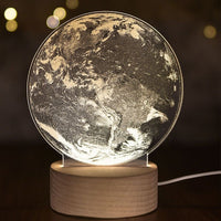 3D Moon Night Table Lamp Abajur LED luminaria - Golonzo -                                                                             