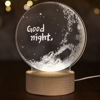 3D Moon Night Table Lamp Abajur LED luminaria - Golonzo -                                                                             