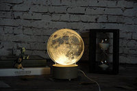 3D Moon Night Table Lamp Abajur LED luminaria - Golonzo -                                                                             