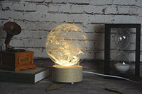 3D Moon Night Table Lamp Abajur LED luminaria - Golonzo -                                                                             