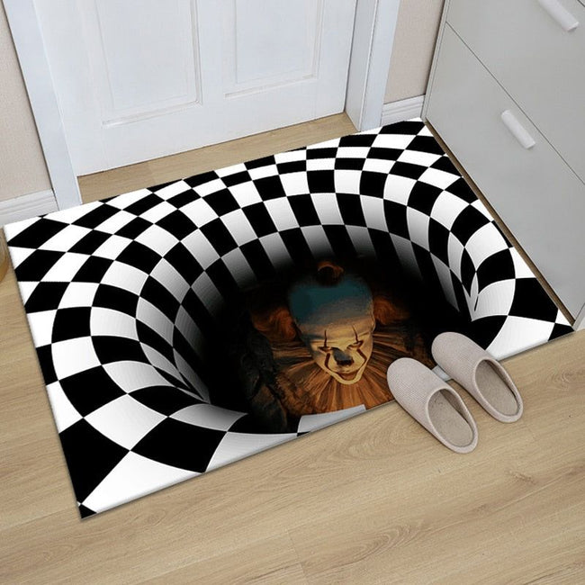 3D Sewer Manhole Cover Horror Carpet for Halloween Decoration - Golonzo -                                                                             