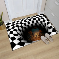 3D Sewer Manhole Cover Horror Carpet for Halloween Decoration - Golonzo -                                                                             