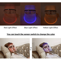 3 Colors LED Light Therapy Facial Mask - Golonzo -                                                                             
