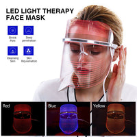 3 Colors LED Light Therapy Facial Mask - Golonzo -                                                                             