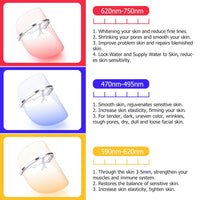 3 Colors LED Light Therapy Facial Mask - Golonzo -                                                                             