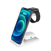3 In 1 Fast Charging Wireless Charger Stand For Iphone 13 12 11 Xr 8 Apple Watch Dock Station - Golonzo -                                                                             