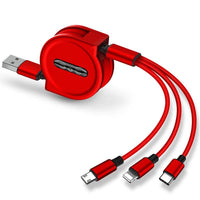 3 In 1 USB Charge Cable for iPhone and Android - Golonzo -                                                                             