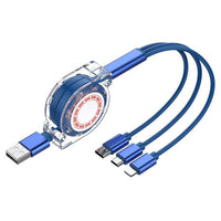 3 In 1 USB Charge Cable for iPhone and Android - Golonzo -                                                                             