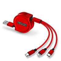 3 In 1 USB Charge Cable for iPhone and Android - Golonzo -                                                                             