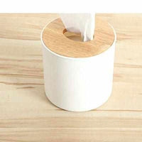 3 Styles Removable Plastic Tissue Box With Oak Wooden Cover - Golonzo -                                                                             