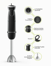 3 in 1 Electric Hand Blender Stainless Steel Whisk Portable - Golonzo -                                                                             