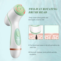 3 in 1 Electric Silicone Facial Cleansing Brush - Golonzo -                                                                             