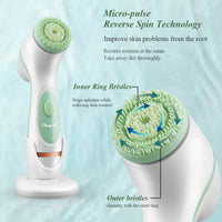 3 in 1 Electric Silicone Facial Cleansing Brush - Golonzo -                                                                             