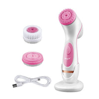 3 in 1 Electric Silicone Facial Cleansing Brush - Golonzo -                                                                             