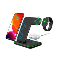 3 in 1 Qi Wireless Charger Pad for iphone 13 12 Pro iWatch airpods Pro Charging Dock Station - Golonzo -                                                                             