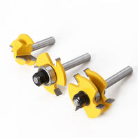 3pcs 8mm Shank Tongue & Groove Joint Assembly Router Bits - Golonzo -                                                                             
