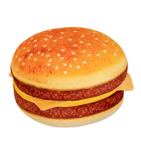 40cm Hamburger Plushie Stuffed Round Pillow - Golonzo -                                                                             