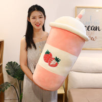 45~80cm Stuffed Fruits Bubble Tea Colorful Plush Drink Bottle - Golonzo -                                                                             