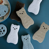 4PCS Cute Cat Shape Sponge 3 Layer Sponge Strong Water Absorption Dishwashing - Golonzo -                                                                             