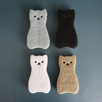 4PCS Cute Cat Shape Sponge 3 Layer Sponge Strong Water Absorption Dishwashing - Golonzo -                                                                             
